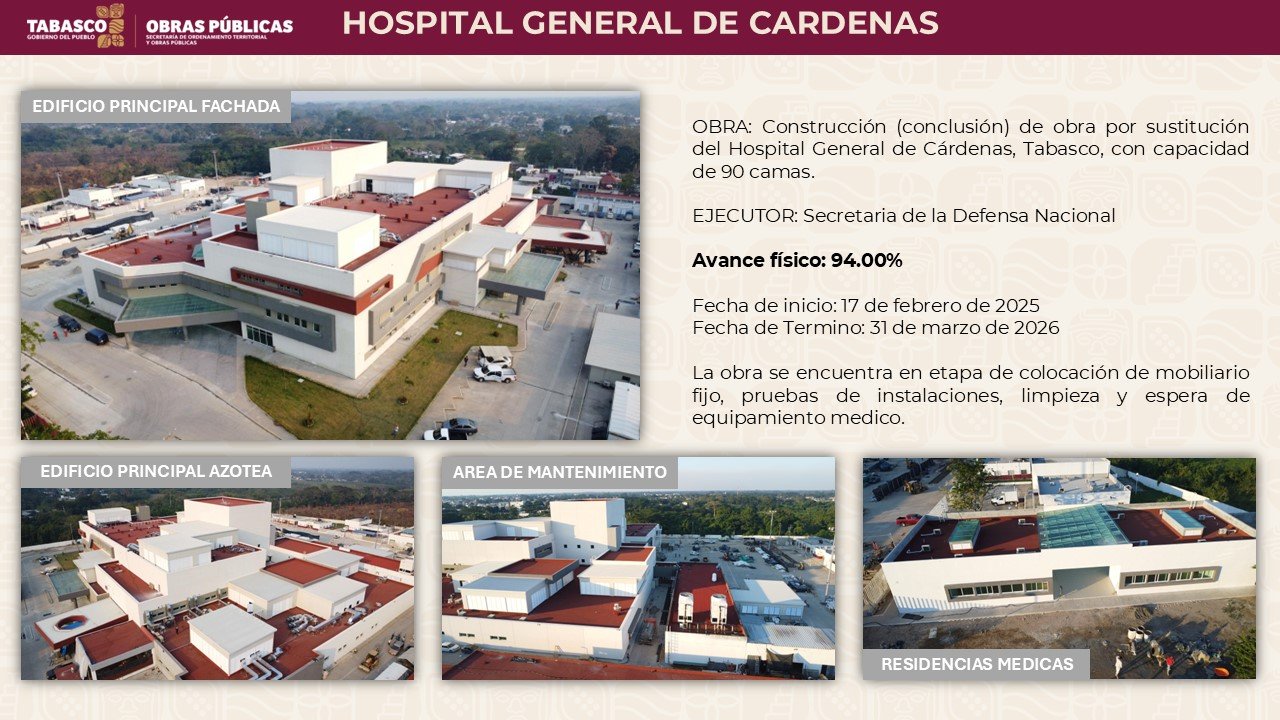 Tabasco prevé iniciar 31 obras sociales desde abril