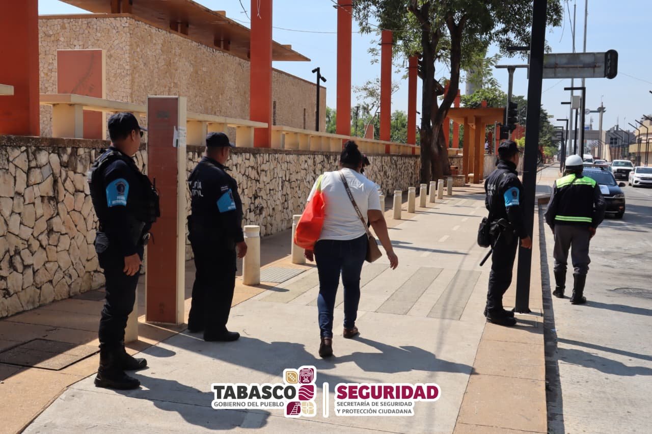 Policía Metropolitana refuerza seguridad en el Malecón Carlos A. Madrazo
