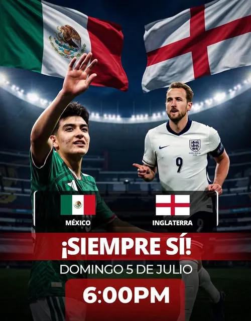 México vs Inglaterra se mantiene a las 18:00 pese al rumor