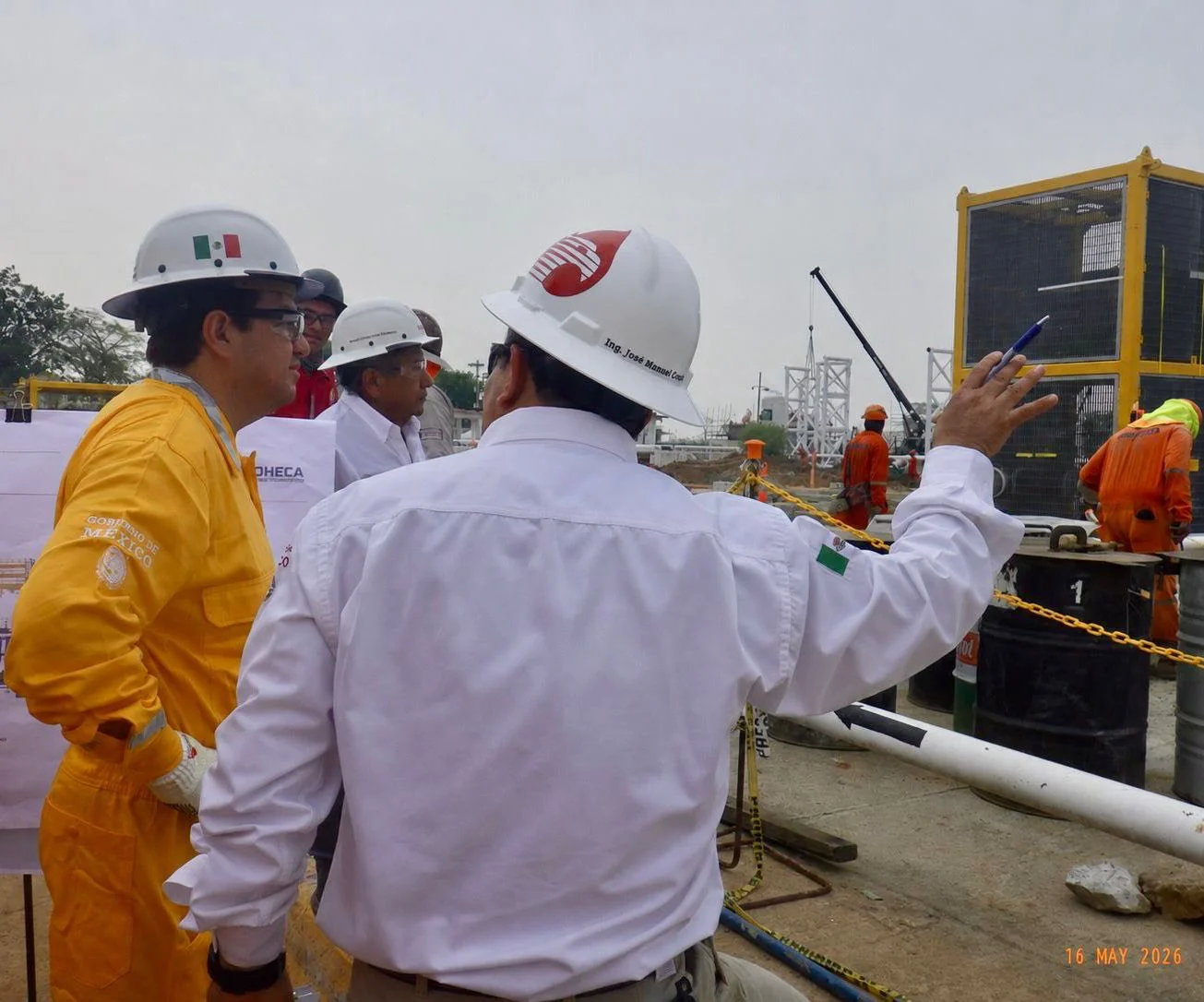 Pemex supervisa obra clave de gas en el Campo Bakté para la soberanía energética