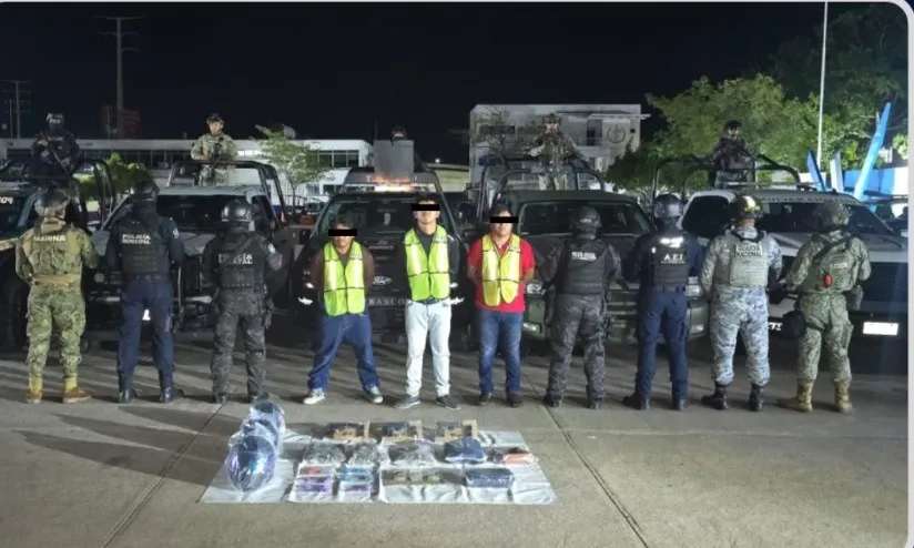 Tres detenidos por robo a cuentahabiente y ataque armado en Cárdenas