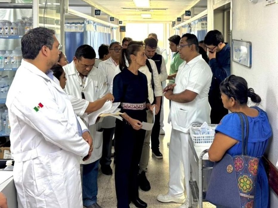 Sheinbaum visita a lesionados del Tren Interoceánico: “Se atiende a todos”