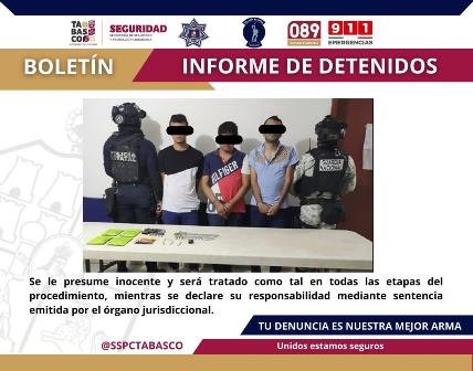 Realiza FIRT Olmeca, detención de 3 presuntos secuestradores