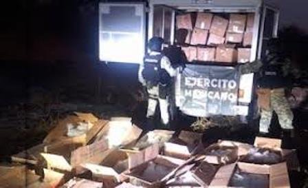Ejército haya una tonelada de metanfetamina en Culiacán