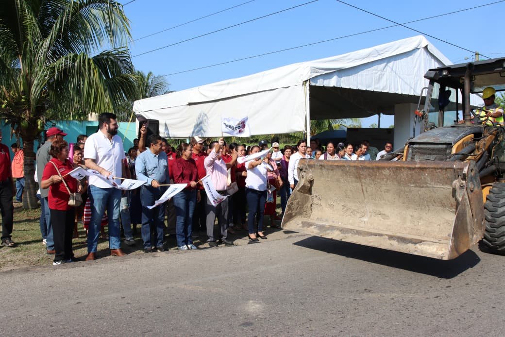 Gobierno del Pueblo inicia drenaje y unidad deportiva en Cunduacán con 38 mdp