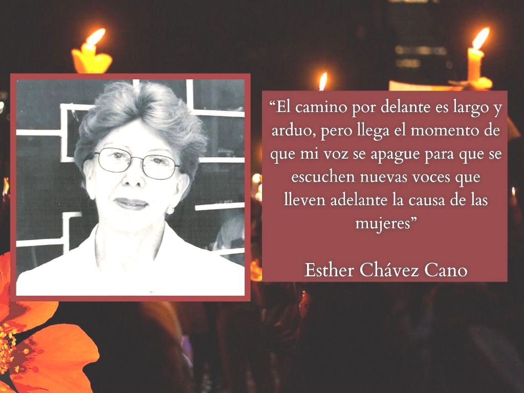 15 años sin Esther Chávez, activista pionera en la lucha contra el feminicidio en Ciudad Juárez, Chihuahua
