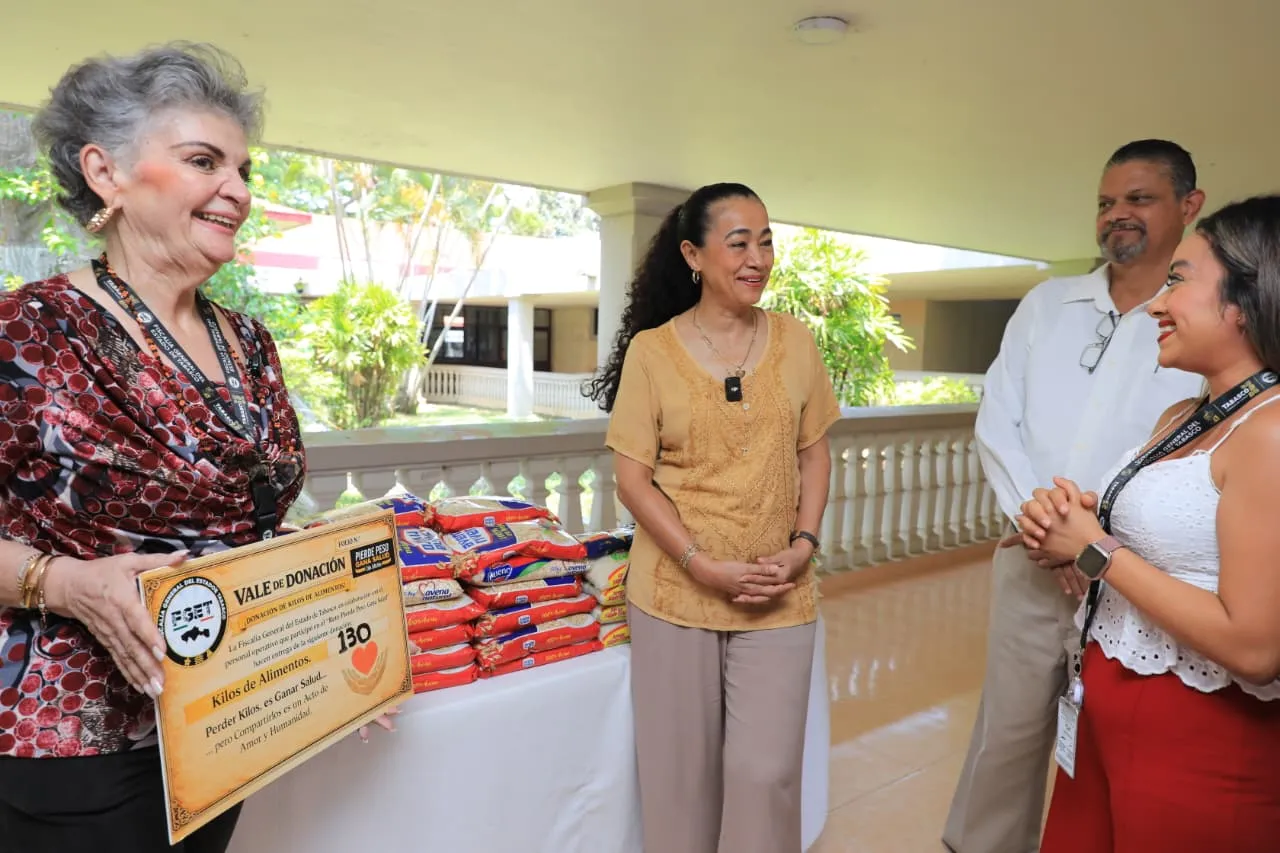 FGE dona 130 kilos de granos al DIF Tabasco para la "Casa del Árbol"