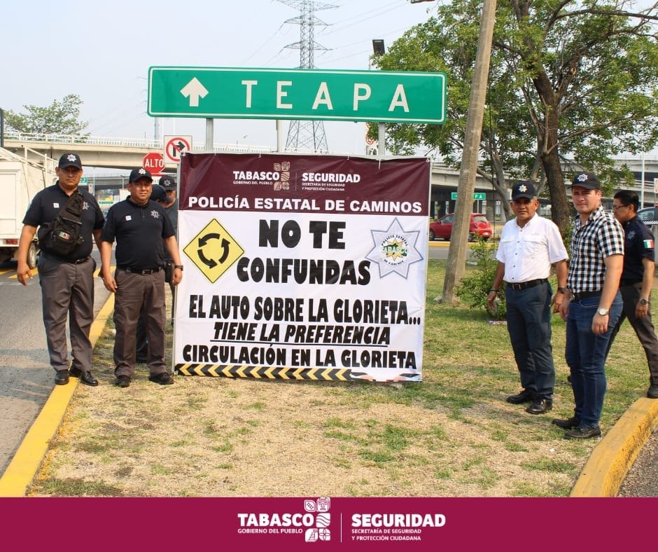 La SSPC impulsa respeto vial en glorieta Guayabal