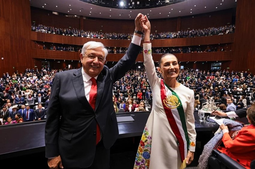 La investidura de Claudia  y la última  aparición de AMLO como presidente 